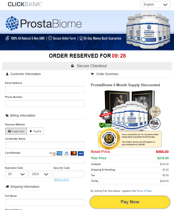 prostabiome order page